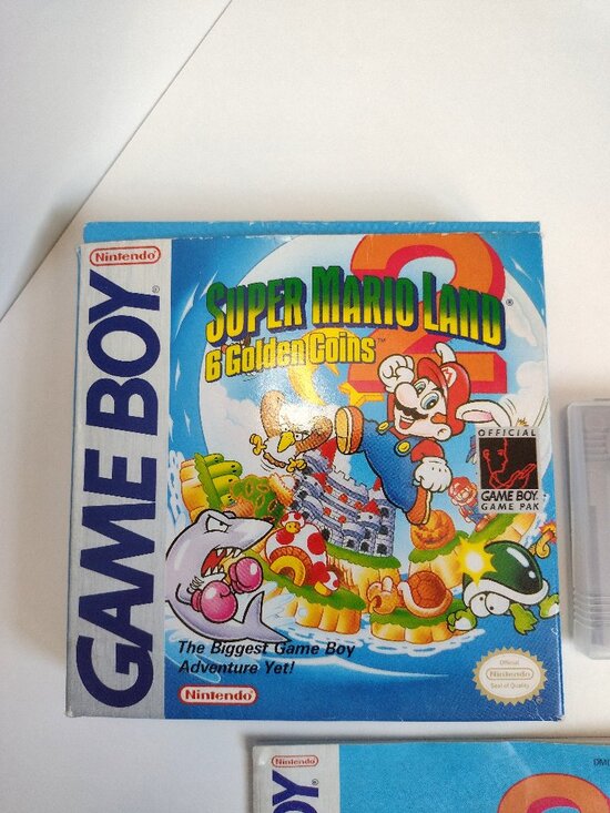 Super Mario Land 2: 6 Golden Coins Box Shot for Game Boy  Super Mario Land 2 6 Golden Coins Game Boy Game Box Instruction Booklet *WORKS*